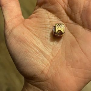 Pandora 14k gold spacers and charm bundle